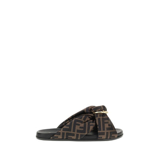 Fendi Satin Slide Sandals