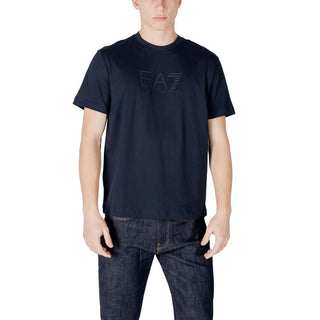 EA7 Emporio Armani Blue Cotton T-Shirt