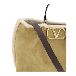 Valentino Garavani Suede and sheepskin medium Tote Bag