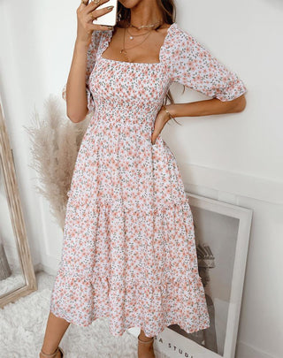 Floral Large Swing Summer Dress - IzzySauvage