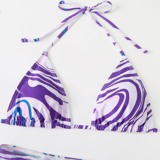 Tie Dye Pattern Three Piece Bikini - IzzySauvage