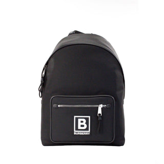 Abbeydale Branded Stamp Black Nylon Backpack Shoulder Bookbag - IzzySauvage