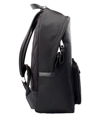 Abbeydale Branded Stamp Black Nylon Backpack Shoulder Bookbag - IzzySauvage