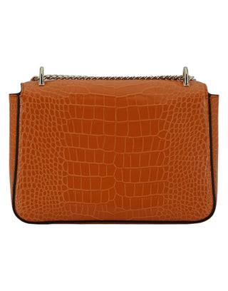 Amber Orange Leather Shoulder Bag - IzzySauvage