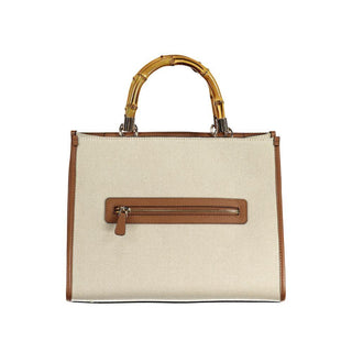 Beige Cotton Handbag - IzzySauvage