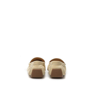 Beige Leather Loafer - IzzySauvage