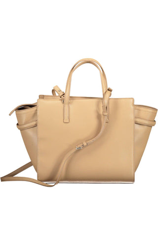 Beige Polyester Women Handbag - IzzySauvage