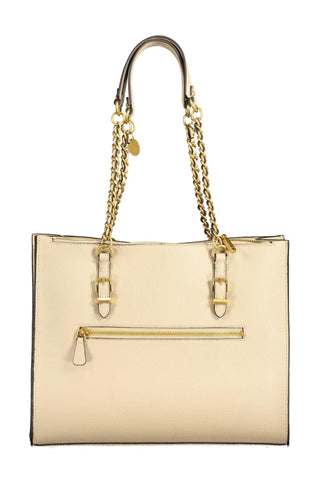 Beige Polyethylene Women Handbag - IzzySauvage