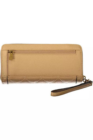 Beige Polyethylene Women Wallet - IzzySauvage