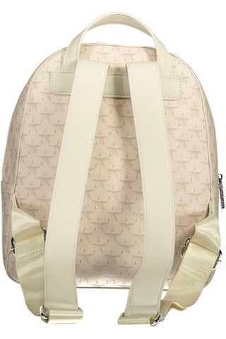 Beige PVC Women Backpack - IzzySauvage