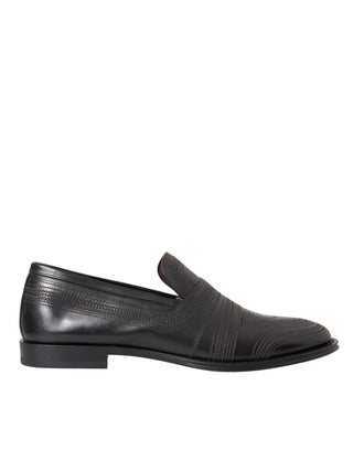 Black Brown Leather Loafer Men Dress Shoes - IzzySauvage