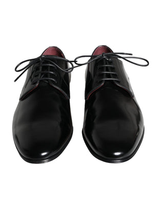 Black Calfskin Leather Derby Dress Men Shoes - IzzySauvage