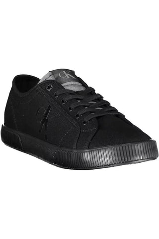 Black Cotton Men Sneaker - IzzySauvage