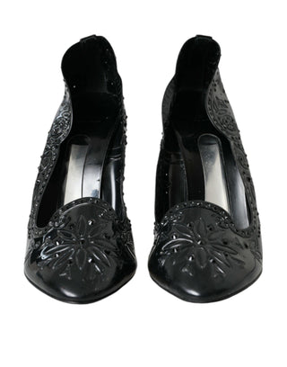 Black Crystal CINDERELLA Heels Pumps Shoes - IzzySauvage