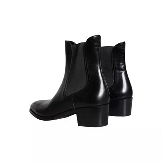 Black Leather Chelsea Ankle Boots Men Shoes - IzzySauvage