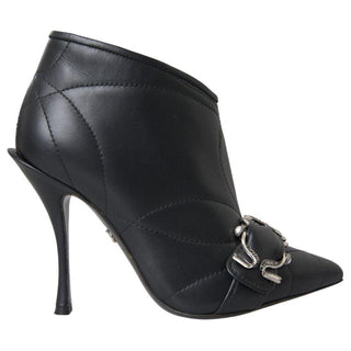 Black Leather Di Lambskin Boot - IzzySauvage