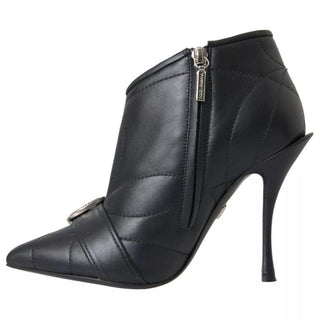 Black Leather Di Lambskin Boot - IzzySauvage