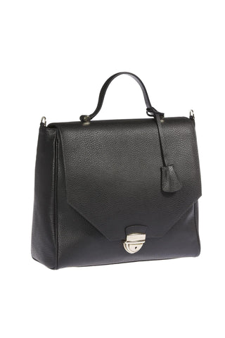 Black Leather Women Handbag - IzzySauvage