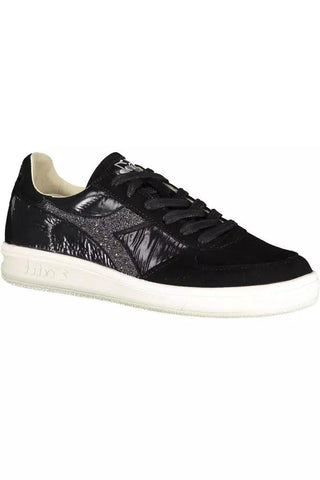 Black Leather Women Sneaker - IzzySauvage