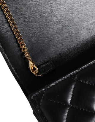 Black Quilted Nappa Leather Crossbody Shoulder Bag - IzzySauvage