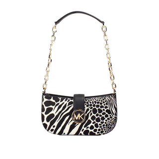 Carmen Small Black Haircalf Pouchette Shoulder Crossbody Bag - IzzySauvage