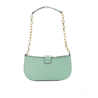 Carmen Small Sea Green Leather Pouchette Shoulder Crossbody Purse - IzzySauvage