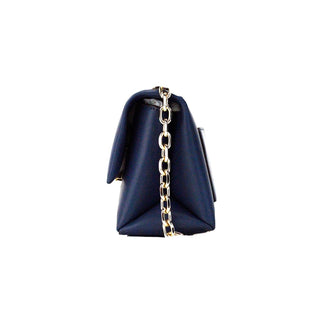 Cece Small Navy Vegan Leather Convertible Flap Crossbody Bag - IzzySauvage