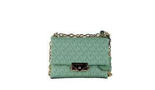 Cece Small Sea Green Signature PVC Convertible Flap Crossbody Bag - IzzySauvage