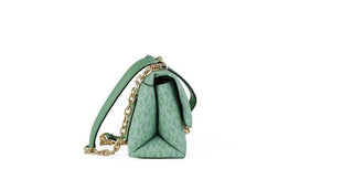 Cece Small Sea Green Signature PVC Convertible Flap Crossbody Bag - IzzySauvage