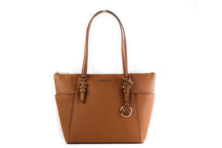 Charlotte Signature Leather Large Top Zip Tote Handbag Bag - IzzySauvage