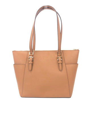 Charlotte Signature Leather Large Top Zip Tote Handbag Bag - IzzySauvage