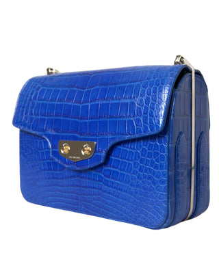 Chic Alligator Skin Chain Shoulder Bag - IzzySauvage