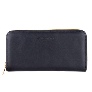 Chic Black Leather Zip Wallet - IzzySauvage