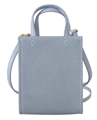 Chic Cloud Blue Cotton Mini Bag - IzzySauvage