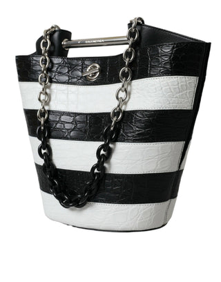 Chic Crocodile Leather Maxi Bucket Bag - IzzySauvage