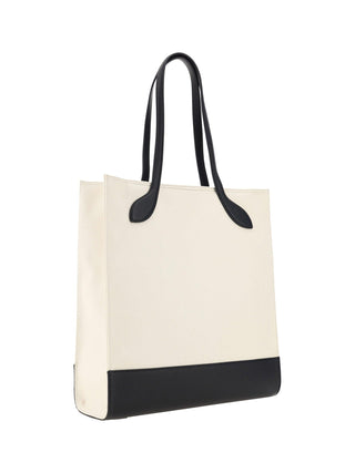 Chic Monochrome Leather Tote Bag - IzzySauvage