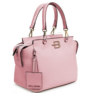 Chic Pink Textured Calfskin Handbag - IzzySauvage