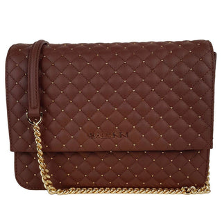 Chic Quilted Calfskin Shoulder Bag with Studs - IzzySauvage