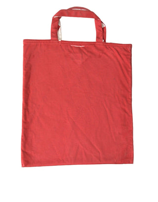 Chic Red and White Fabric Tote Bag - IzzySauvage