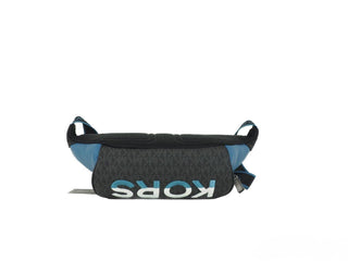 Cooper Large Blue Multi Leather Embroidered Logo Utility Belt Bag - IzzySauvage