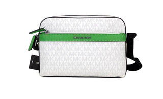 Cooper Small Bright White Palm Signature PVC Utility Crossbody Bag - IzzySauvage