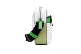 Cooper Small Bright White Palm Signature PVC Utility Crossbody Bag - IzzySauvage