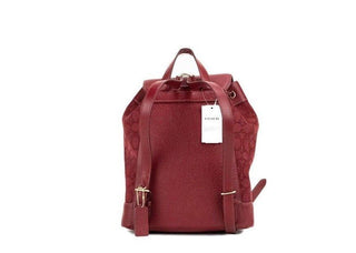 Dempsey Red Apple Signature Jacquard Canvas Logo Patch Backpack - IzzySauvage