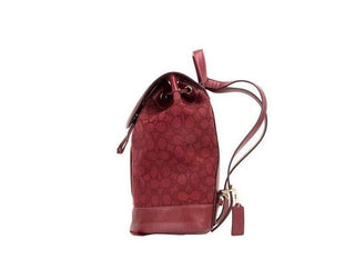 Dempsey Red Apple Signature Jacquard Canvas Logo Patch Backpack - IzzySauvage