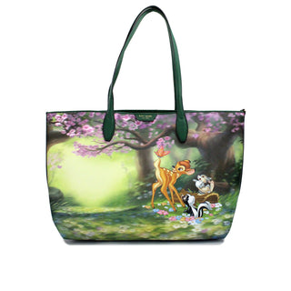 Disney Sutton Bambi Coated Canvas Shoulder Tote Handbag Purse - IzzySauvage