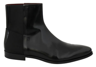 Elegant Black Leather Chelsea Boots - IzzySauvage