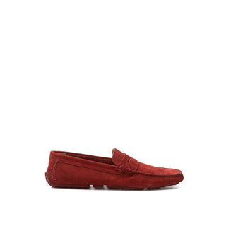 Elegant Bordeaux Leather Loafers for Men - IzzySauvage