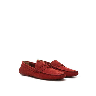 Elegant Bordeaux Leather Loafers for Men - IzzySauvage