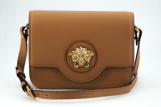 Elegant Calf Leather Shoulder Bag in Brown - IzzySauvage