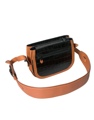 Elegant Crocodile Leather Camera Bag - IzzySauvage